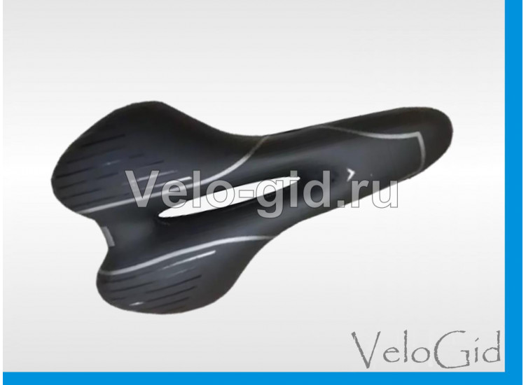 Седло Stels Гелиевое 6607 Black Мягкое